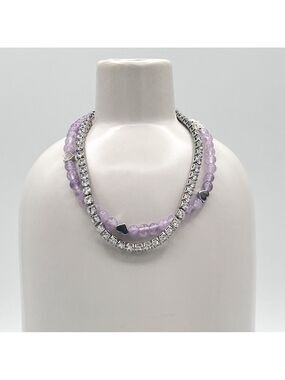 LAVENDER jade and cubic zirconia micro pave tennis bracelet